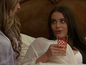 A Blonde Lesbian Joins Her Big Tits Friend On The Bed And Shows Her How To Masturbate.She Inserts Her Fingers Inside Her Panties Touching Her Pussy Then Lets Her Friend Taste It.Then She Removes Her Lingerie, Starts Licking And Fingering Her.