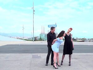 Butt Plugged Euro Slave In Public. Natural Busty Brunette Euro Slave Francesca DiCaprio With Butt Plugged In Summer Dress Disgraced In Public Then In Bar In Rope Suspension Anal Gangbang Fucked