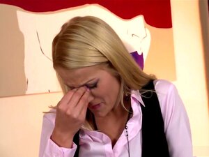 Fabulous Pornstar Cherry Kiss In Hottest Anal, Blonde Xxx Scene, Charry Kiss Is At Her Psychiatrist's Office Laying Back On His Couch While Giving Him An Upskirt That Gets Him So Aroused, He Reaches Over And Pulls Her Panties Aside, Allowing Him To Lick He