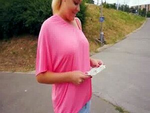 Hot non-professional blond Eurobabe screwed in bus station for money