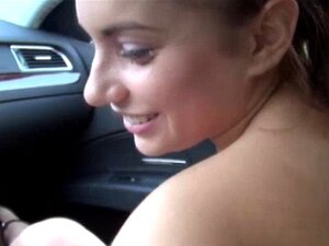 POV Ssanie Kutasa W Samochodzie