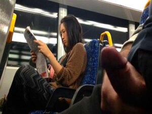 Flash Asian Girl On Train. Flash Asian Girl On Train