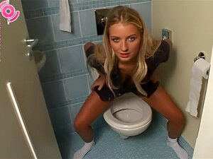 Beautiful Girl Taking A Piss In The Toilet. Porn