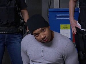 HORNY Shredded CRIMINALs Cock Used By TWO MILFs. Watch The Police Going Wild On A CRIMINAL He Is Guilty Of Having A BIG BLACK SHLONG