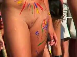 Nude body paint porn