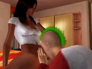 Hier Ist Eine Heiße Schwarze Transe, Die Einen Hengst Fickt