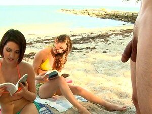 Mina Vänner Och Jag Blir Kinky På Stranden