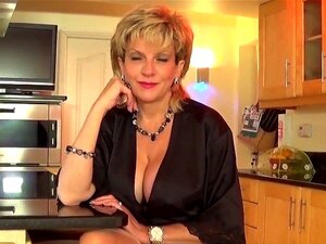 Adulterous British Milf Lady Sonia Presents Her Gigantic Tits. Buxom Bisexual Spouse Gill Ellis Tickles Her Huge Hooters And Masturbates Narrow Hole In Underwear