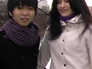 Nika In Amateur Video With A Hot Chick And Handsome Fucker,