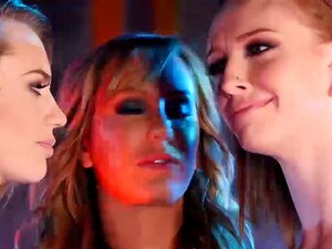 Lesbo Sex Threesome Boob Play And Pussy Fingering, Don't Miss Out The Chance To Watch These Beautiful Ladies Blake Eden, Brett Rossi And Katy Kiss On An Amazing Lesbian Threesome Sex Porn Video!