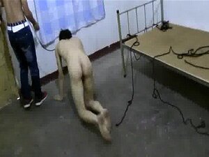 Glatte Asiatische Sklavin Doggy Training