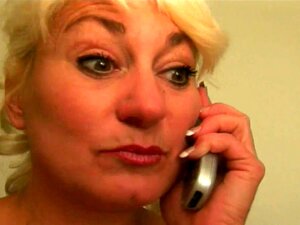 Granny With Large Love Melons Receives A Facial