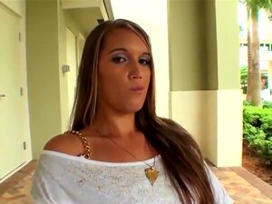 Charming Latina Girl Nikki Stone Talks To Man Behind The Camera Before She Strips Down To Her Thong Panties And Shows Off Her Amazing Bubble Ass! The Sexy Assed Chica Bares Her Lovely Natural Jugs!