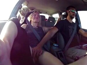 Cruising On The Highway, While I Play With My Gf's Pussy.,