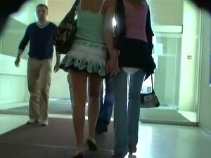 Girls in revealing skirts are the first target of voyeurs