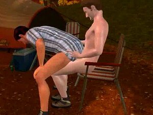 Horny 3D Cartoon Hunk Getting Fucked Hard Outdoors