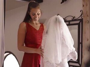 Busty Maid Of Honor Secretly Licks The Big Tits Bride When The Other Bride Comes In.She Gets Both Naked And The Three Lesbians Kiss.They Start Licking Pussy And The Bestie Facesits The Bride While Her Lover Give Oral.The Brunettes Then Trib