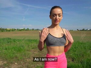 Get Ready To See A Sizzling Hot Jogger In Pink Lycra Trading Her Fit Body For Fast Cash. Watch As She Gets More Than She Bargained For From A Public Agent. Porn