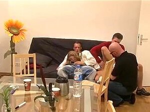 Hot Blonde Busty Girl Gets A DP And Facials