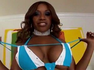 Huge Tits Hottie Ayana Gets Ass Fucked, If You Are A Lover Of Black Babes With Massive Tits, Your Cock Will Be Rock Hard From The Opening Frame Of This Excellent Ebony Hardcore Clip.  Stacked Babe Ayana Angel Pulls Her Enormous Natural Titties Out Of Her Electric Blue Bikini Top, Cupping Them, Squeezing Them Together And Showing Them Off For The Viewer.  As Well As Having Huge Tits She Also Has Great Big Puffy Nipples, Perfect For Sucking On!  She Strips And Masturbates, Flaunting Her Ass As She Struts Around The Property In High Heels, Before She Joins Her Man Jon Jon In The Lounge For Some Excellent Suck And Fuck Action.  The Horny Black Babe Even Takes It Right In Her Ass! Porn