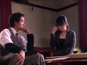 Japanese Office Slut Gets Her Hairy Pussy Toyed And Fucked
