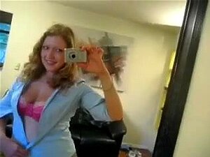 Golden-Haired non-professional college girl gives a fellatio-sex