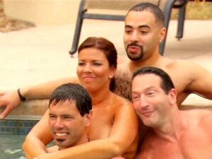 Bunch of horny couples swapping partners and group sex