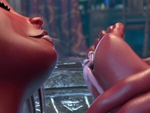 Devil's Cookie - Ending III (Giantess, Futanari, Insertion, Oral Vore, Couple, Cockvore)